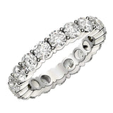 Round Cut Lab Grown Diamond Eternity Ring in 14k White Gold (2 cttw FG/VS2) thumbnail 1