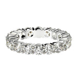 Round Cut Lab Grown Diamond Eternity Ring in 14k White Gold (2 cttw FG/VS2) thumbnail 2