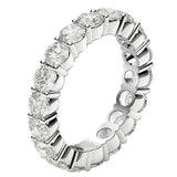 Round Cut Lab Grown Diamond Eternity Ring in 14k White Gold (2 cttw FG/VS2) thumbnail 4