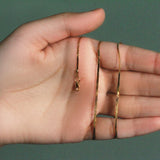 14k Yellow Gold Super Flex Herringbone Chain (1.50 mm) thumbnail 7
