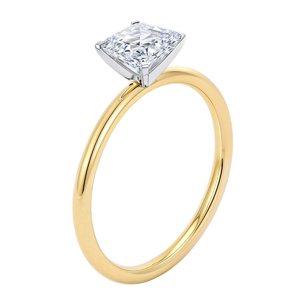 1.50Ct Emerald Lab Grown IGI G/VS1 Diamond Ring in 14K Yellow Gold