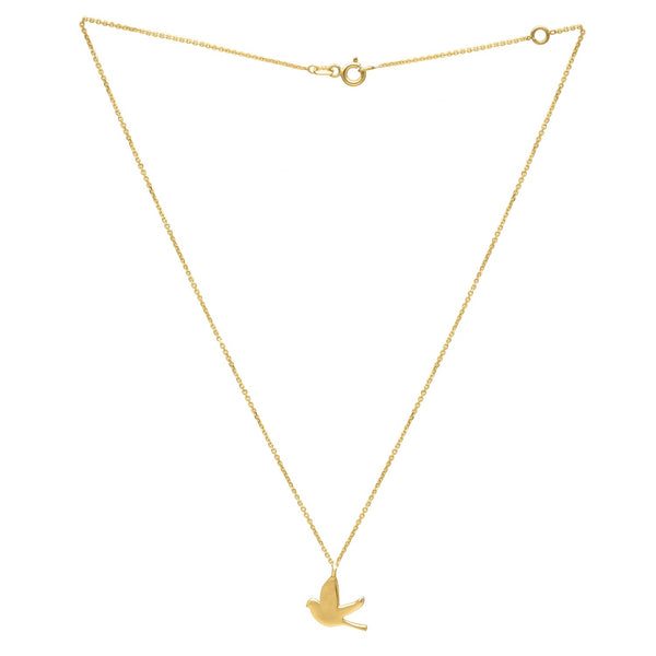 Dove Necklace in 14K Yellow Gold