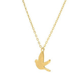 Dove Necklace in 14K Yellow Gold thumbnail 4