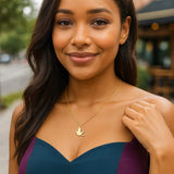 Dove Necklace in 14K Yellow Gold thumbnail 6