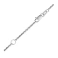 18K white gold cable chain with 1.80 mm interlocking oval links