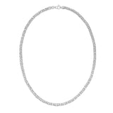 Sterling Silver Rhodium Plated Solid Round Byzantine Chain (4.60 mm) thumbnail 2