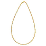 14K Tri Color Gold Pave Valentino Chain (3.00 mm) thumbnail 3