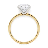 2 Carat Round Lab Grown IGI G/VS1 Diamond Solitaire Ring in 14K Yellow Gold thumbnail 4