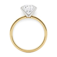 2 Carat Round Lab Grown IGI G/VS1 Diamond Solitaire Ring in 14K Yellow Gold