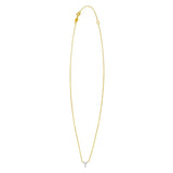 14K Yellow Gold Mini Diamond Y Initial Pendant Necklace thumbnail 2