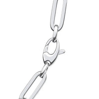 14K White Gold Wide Paperclip Chain (6.10 mm)