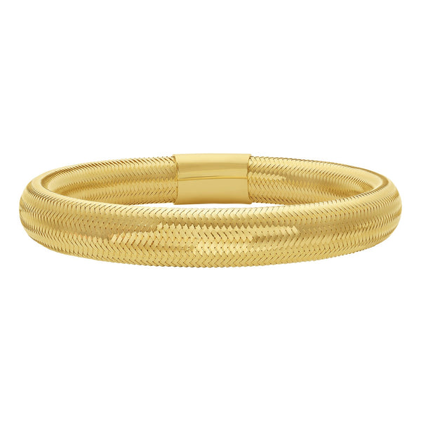 14K Yellow Gold Large Stretch Mesh Bracelet (8.80 mm)