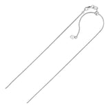 Sterling silver 925 adjustable snake chain with slim 0.8mm rounded tube profile thumbnail 1