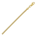 14K yellow gold oval snake chain in a slim 2.00 mm width