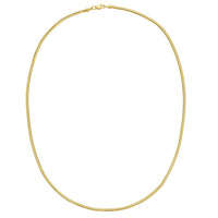 14K Yellow Gold Oval Snake Chain (2.00 mm)
