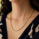 14K Yellow Gold Oval Snake Chain (2.00 mm) thumbnail 6