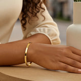 14K Yellow Gold Classic Bangle (4.00 mm) thumbnail 5