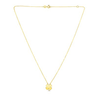 14K Yellow Gold Four Leaf Clover Necklace