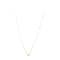 14K yellow gold evil eye necklace with pear pearl stone