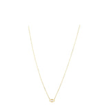 14K yellow gold evil eye necklace with pear pearl stone thumbnail 1
