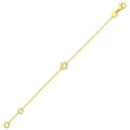 14K yellow gold Star of David bracelet with interlocking six-pointed links