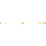 14k Yellow Gold Star of David Bracelet thumbnail 3