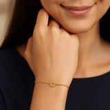 14k Yellow Gold Star of David Bracelet thumbnail 4