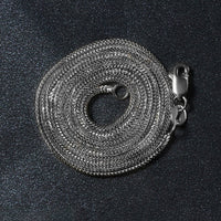 14k White Gold Foxtail Chain (1.00 mm)