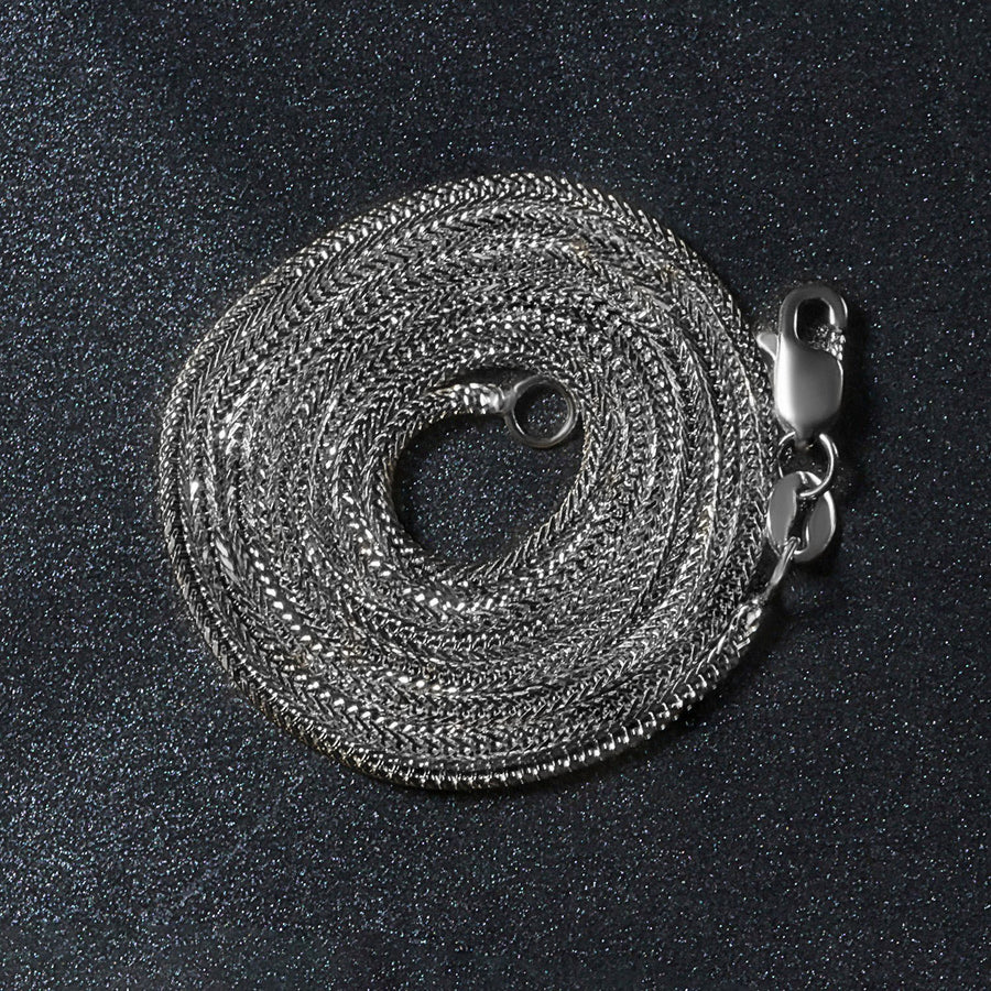 14k White Gold Foxtail Chain (1.00 mm)
