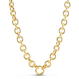 14k Yellow Gold Round Link Chain Necklace thumbnail 3