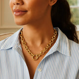 14k Yellow Gold Round Link Chain Necklace thumbnail 5