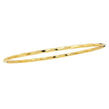 14k Yellow Gold Thin Twisted Shiny Bangle (2.50 mm)