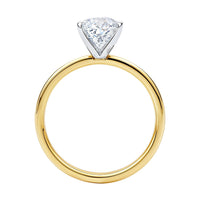1.50Ct Princess Lab Grown IGI G/VS1 Diamond Ring in 10K Yellow Gold