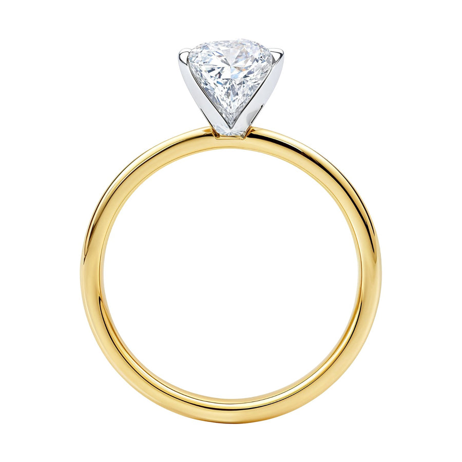 1.50Ct Princess Lab Grown IGI G/VS1 Diamond Ring in 10K Yellow Gold