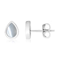 925 sterling silver earrings with pear-shaped mother of pearl stones