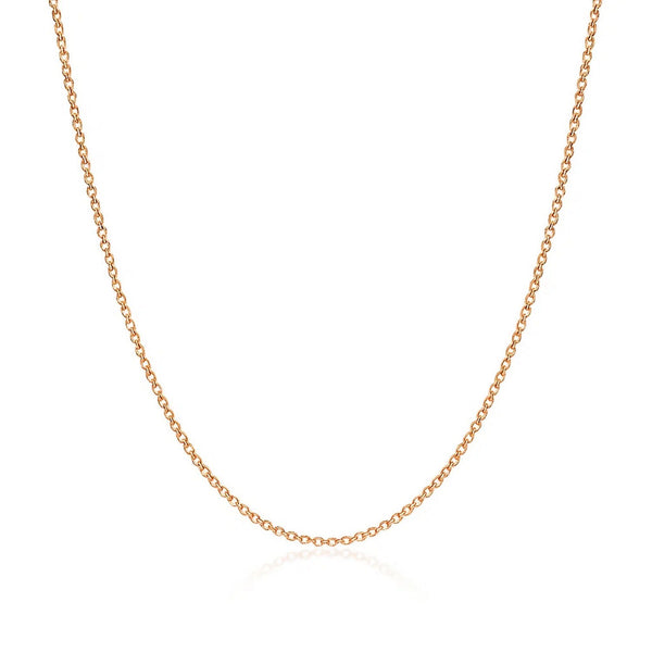 14k Rose Gold Diamond Cut Cable Link Chain (1.10 mm)