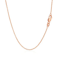 14k Rose Gold Diamond Cut Cable Link Chain (1.10 mm)