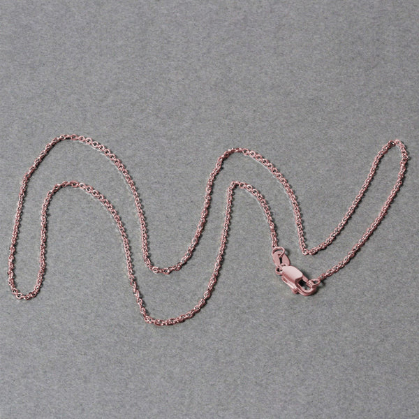 14k Rose Gold Diamond Cut Cable Link Chain (1.10 mm)