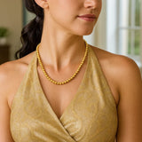 14k Yellow Gold Bead Chain Necklace(5mm) thumbnail 3