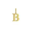 14K Yellow Gold Initial B Charm Pendant