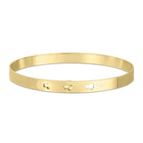 14k Yellow Gold High Polish Keyhole Clasp Bangle (6.00 mm) thumbnail 2