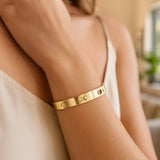 14k Yellow Gold High Polish Keyhole Clasp Bangle (6.00 mm) thumbnail 3