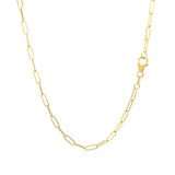14K Yellow Gold Delicate Paperclip Chain (2.10 mm) thumbnail 3