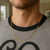 14K Yellow Gold Delicate Paperclip Chain (2.1 mm)
