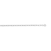 Sterling Silver Rhodium Plated Round Link Paperclip Chain (5.20 mm)