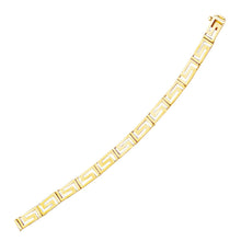 Load image into Gallery viewer, 14k Yellow Gold Fancy Greek Key Motif Bracelet (6.35 mm)