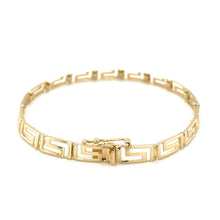 Load image into Gallery viewer, 14k Yellow Gold Fancy Greek Key Motif Bracelet (6.35 mm)