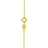 14K Yellow Gold Mini Diamond O Initial Pendant Necklace thumbnail 3