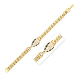 14K yellow gold Cuban curb link bracelet, 7.00 mm wide thumbnail 1
