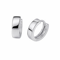 14k White Gold Snuggable Hoop Earrings